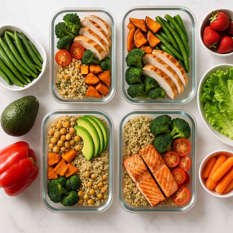 Weight Management Nutrition - Fresh Healthy Foods and Meal Preparation
